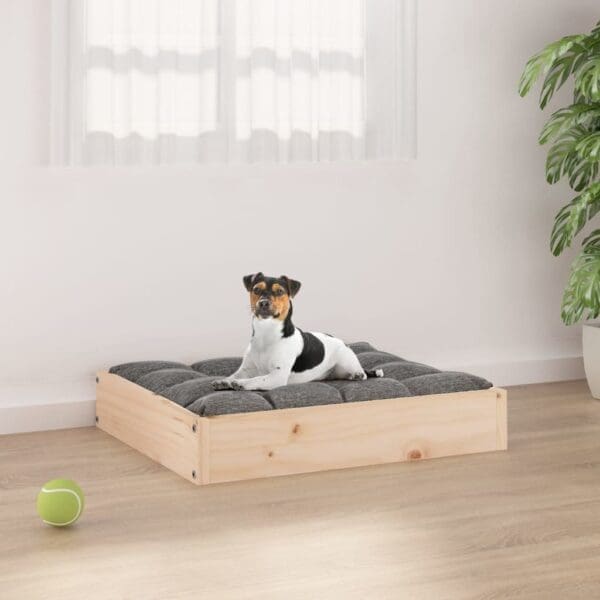 Dog Bed Solid Wood Pine Brown