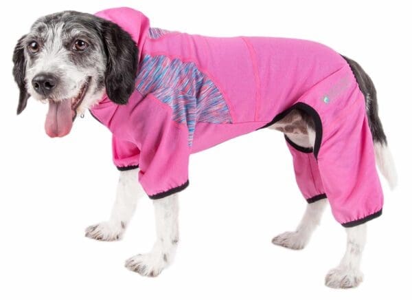 Pet Life Active Pawsterity Stretch Hoodie Pink Blue Black Orange X-Small X-Large Small Medium Large - Pink Large