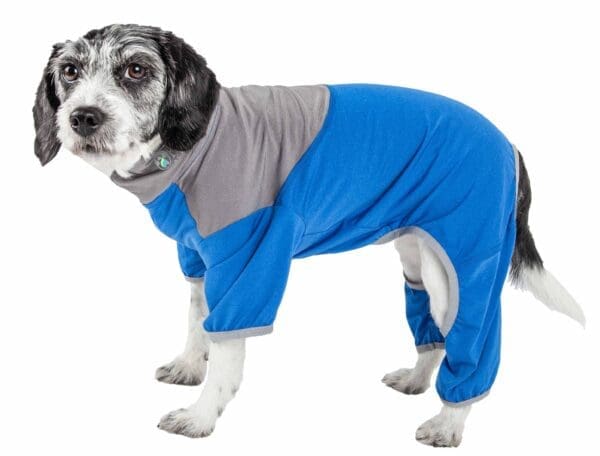 Pet Life Active Embarker Full Body Warm Up Brown Black Blue Teal Green Large Medium X-Small X-Large Small - BLUE Large