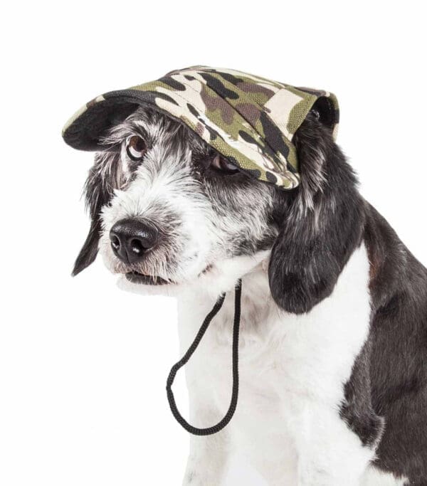 Pet Life Torrential Downfour Camouflage Dog Hat Large Medium - Medium