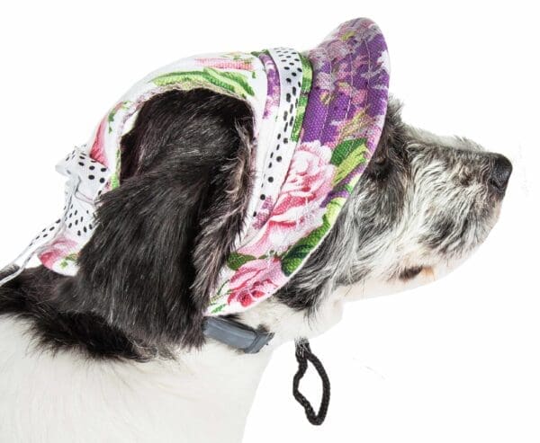 Pet Life Botanic Bark Floral UV Protectant Dog Hat Large Medium