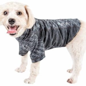 Pet Life Active Warf Speed Stretchy Dog T-Shirt Black Blue Pink Purple Green Orange - Black X-Small