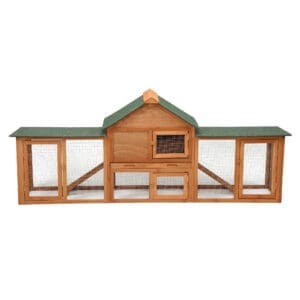 Orange Large Wooden Rabbit Hutch