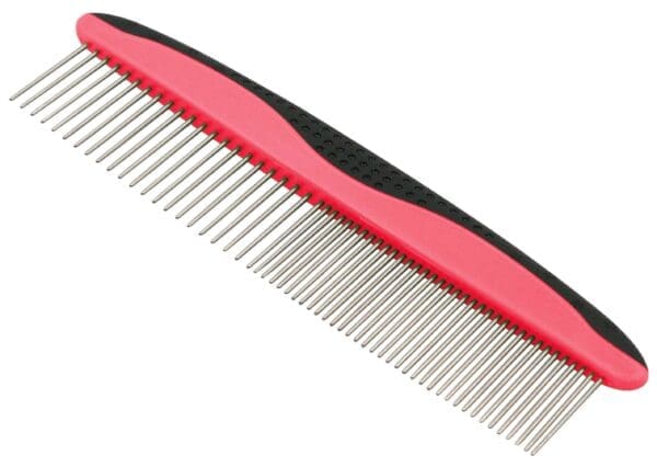 Grip Ease Grooming Pet Comb Red Green - Red