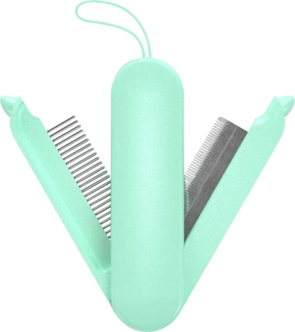 Multi-Functional JOYNE Swivel Grooming Comb Green White Pink - Green