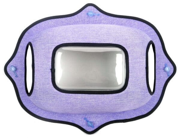 Pet Life Purr-view Cat Lounger Bed Purple Grey Blue - Purple