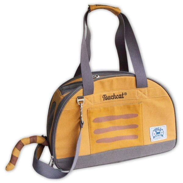 Touchcat Tote-Tails Cat Carrier Black White Yellow - Yellow