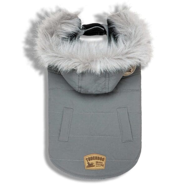 Touchdog Eskimo-Swag Parka Dog Coat  XL Mint Green Brown Grey Navy - grey X-Small