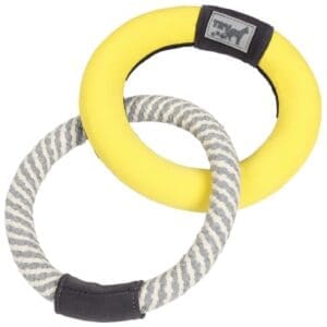 Pet Life Ring Toss Rope Dog Toy Yellow Green - Yellow