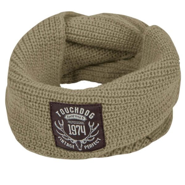 Heavy Knitted Winter Dog Scarf Various Colors - Khaki