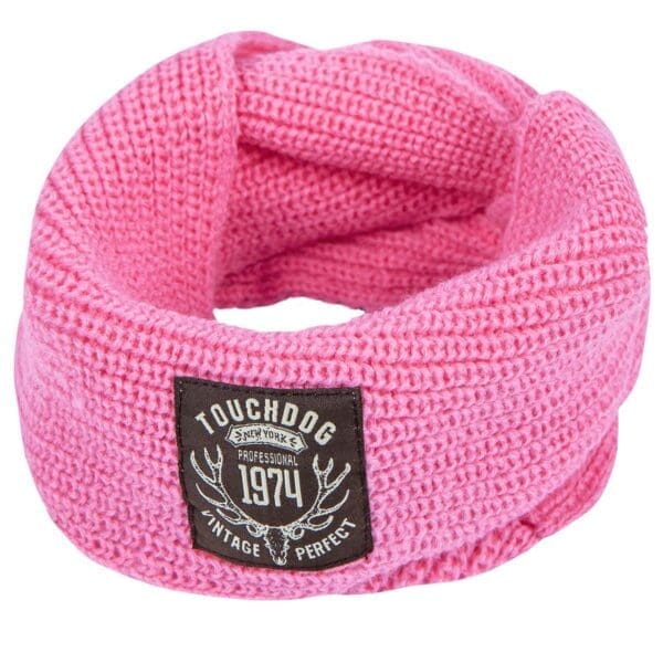 Heavy Knitted Winter Dog Scarf Various Colors - Pink