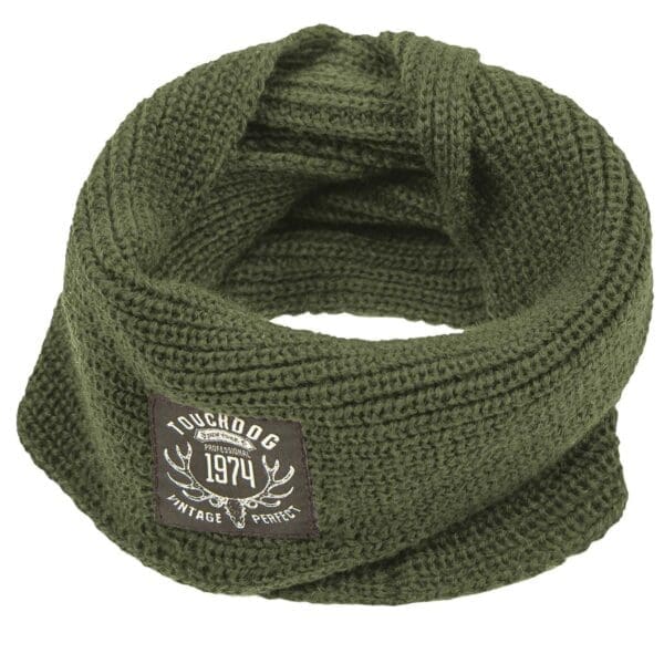 Heavy Knitted Winter Dog Scarf Various Colors - Olive Green