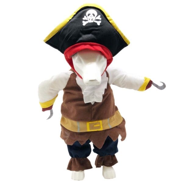 Pet Life Captain Snuggles Pirate Dog Costume Navy  XL - NAVY Medium