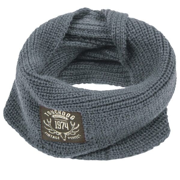 Heavy Knitted Winter Dog Scarf Various Colors - grey