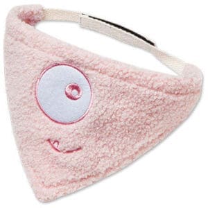 Dizzy-Eyed Cyclops Dog Bandana and Scarf Various Colors S L M - Pink small