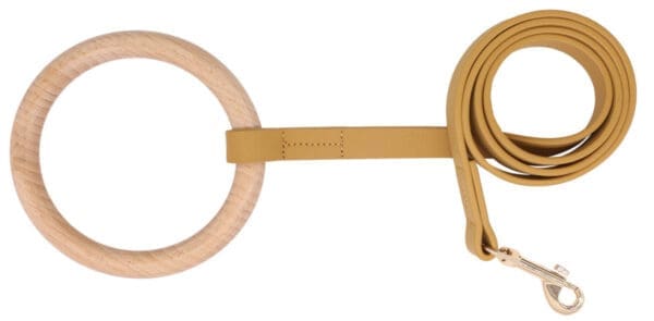 Ever-Craft Boutique Beechwood Leather Dog Leash Apricot Grey Brown Pink - Apricot