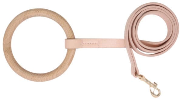 Ever-Craft Boutique Beechwood Leather Dog Leash Apricot Grey Brown Pink - Pink