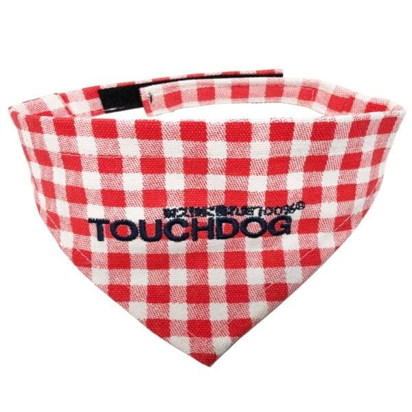 Bad-to-the-Bone Plaid Velcro Bandana Red Blue - Red Large