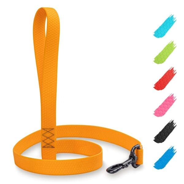 Orange Waterproof Dog Leash 6 Ft