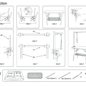 36 Folding Dog Grooming Table Pink