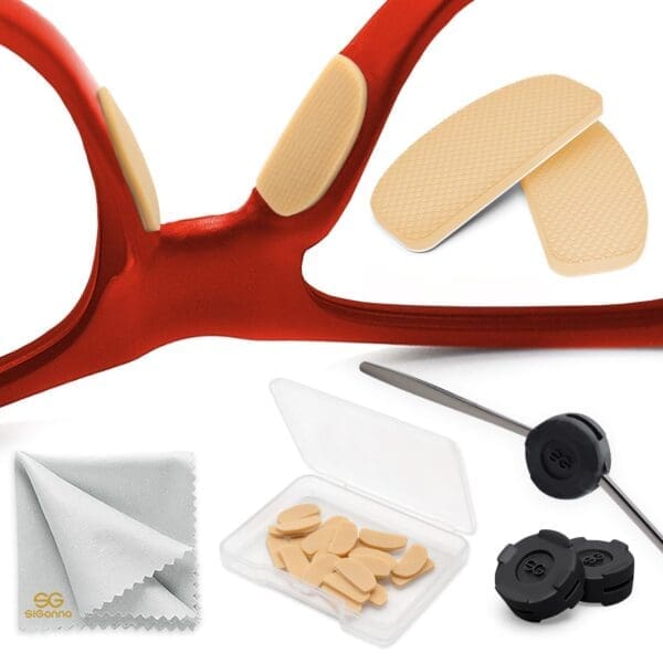 Eyeglass Nose Pads Anti Slip 1 mm Silicone 6 Pairs