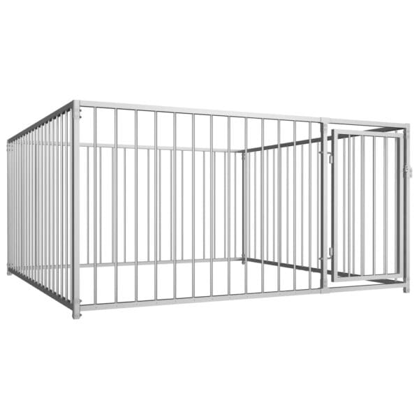 Outdoor Dog Kennel Silver