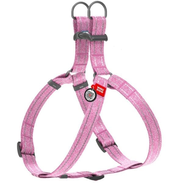 Re Cotton Dog Harness Pink M Size