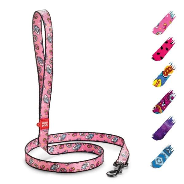 Nylon Dog Leash Unicorns Pattern 4 Ft