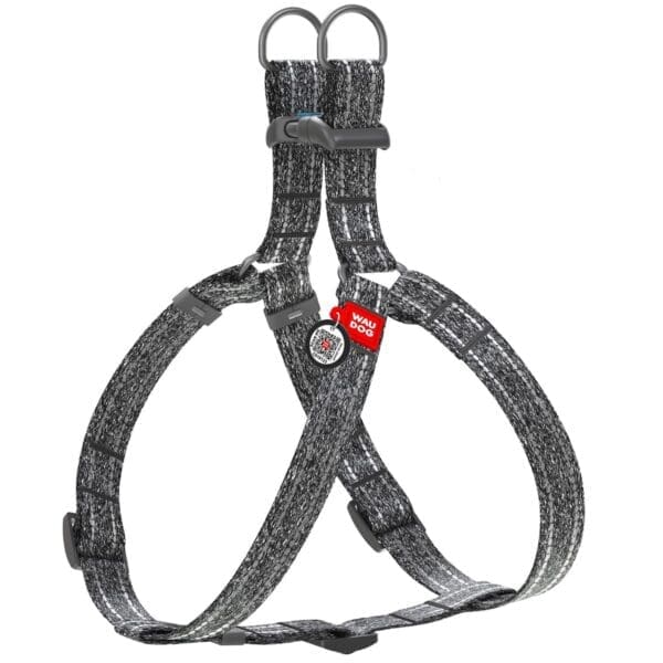 Eco Friendly Reflective Dog Harness Grey L Size