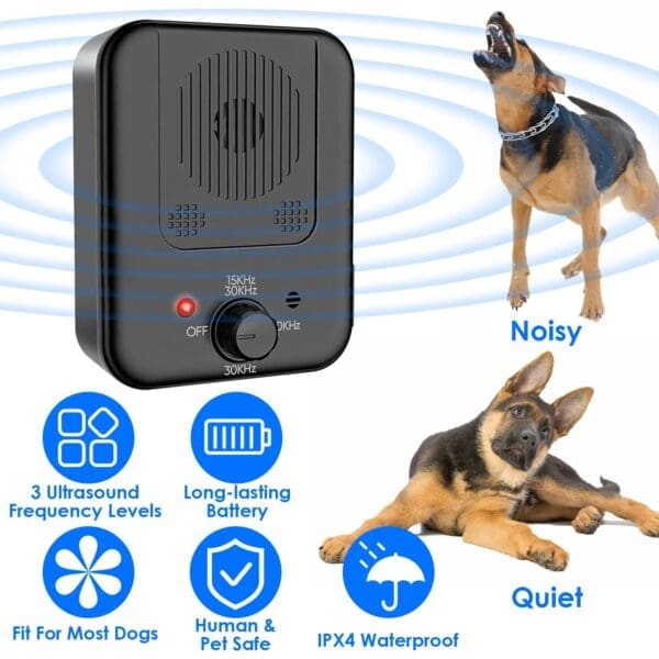 Ultrasonic Anti-barking Device Black