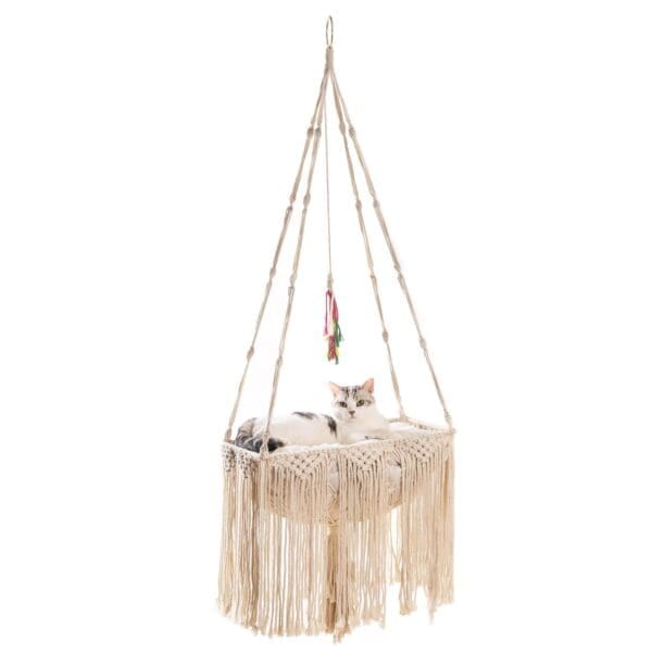 MewooFun Cat Hammock Macrame Hanging Swing Cat Bed Basket WP095 WP093 WP094 - WP095