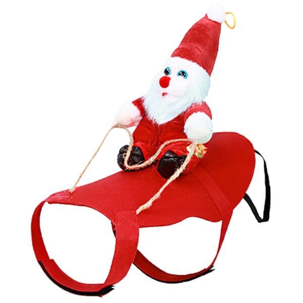 Pet Christmas Costumes Riding Santa Outfit Various Sizes - S