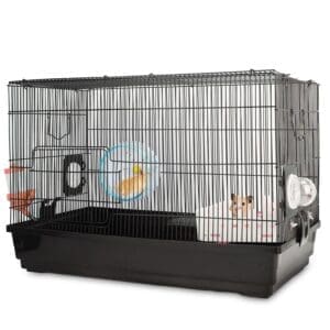 2-Tier Hamster Cage Black