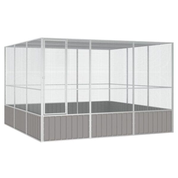 Bird Cage Gray Galvanized Steel