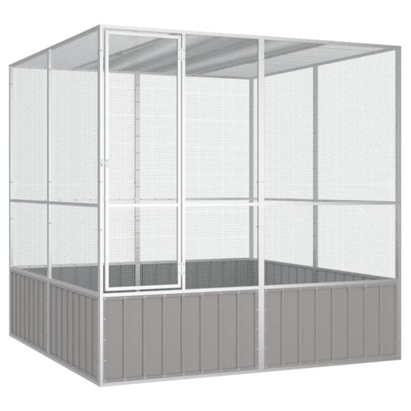 Bird Cage Gray Galvanized Steel