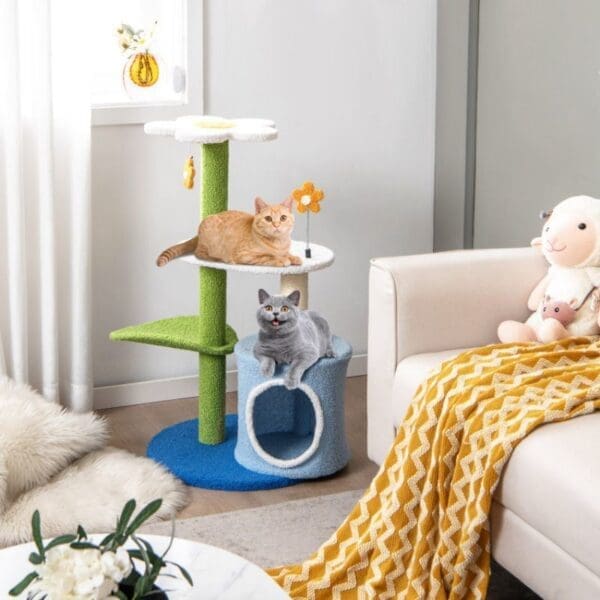 4-Tier Cat Tree Blue