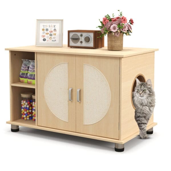 Cat Litter Box Enclosure Natural