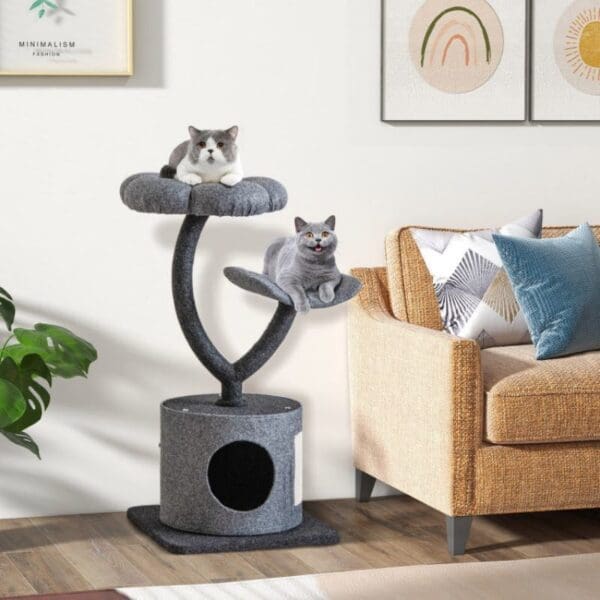 Cat Tree with Metal Frame Gray