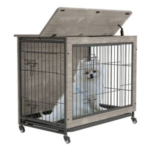 Gray Heavy-Duty Dog Crate