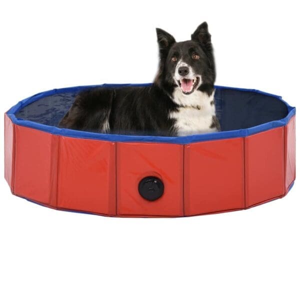 Foldable Dog Swimming Pool Red