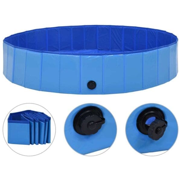 Foldable Dog Swimming Pool Blue