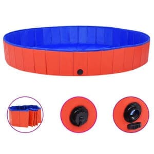 Foldable Dog Swimming Pool Red