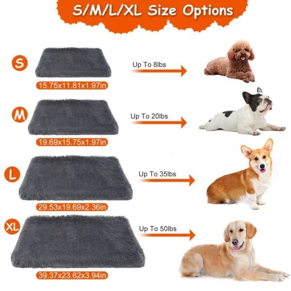 Plush Dog Bed Cushion S L XL - XL