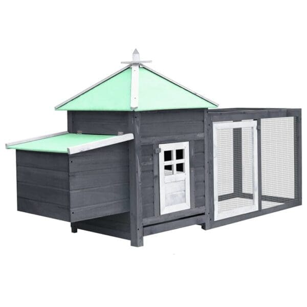 Chicken Coop with Nest Box Gray