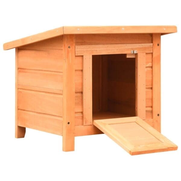 Cat House Solid Pine and Fir Wood Brown