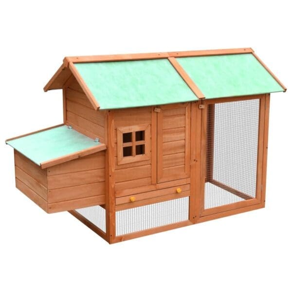 Chicken Cage Solid Pine and Fir Wood Brown