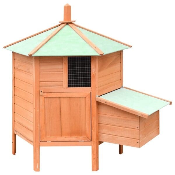 Chicken Cage Solid Pine and Fir Wood Brown