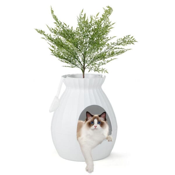 Smart Plant Cat Litter Box White