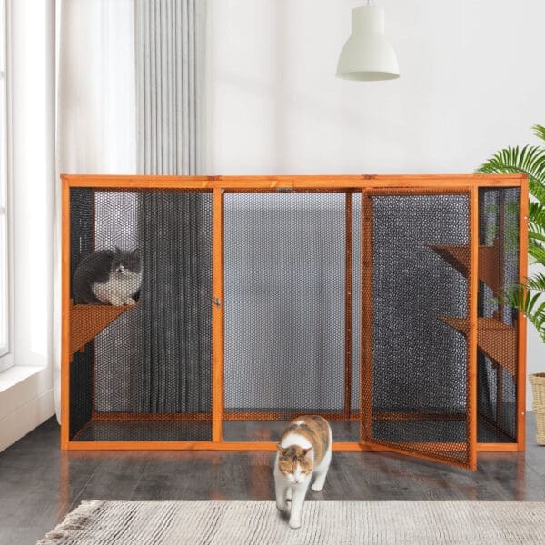 Detachable Cat Enclosure Orange