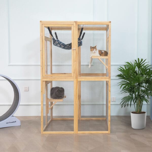 Wooden Cat Catio Burlywood